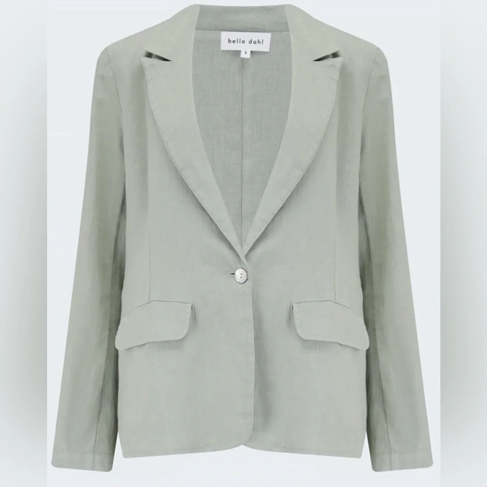 Bella Dahl Easy Longline Green/Gray Blazer Size M